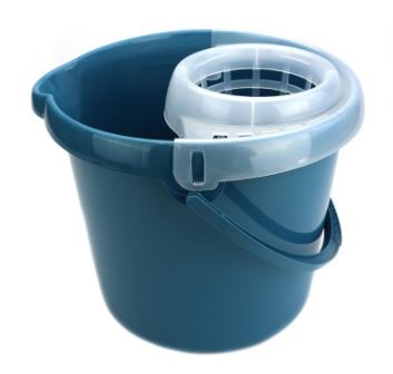 Ведро круглое 12л Vanda с отжимом МОП (темно-синий)